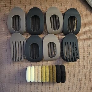Set of 18 Hair Clips and Ties- Great Quality- NWOT